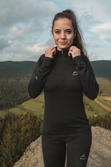 Merino termoprádlo tričko | Merow zips L