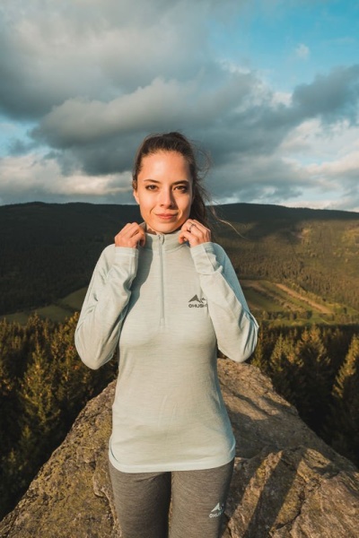 Merino termoprádlo tričko | Merow zips L