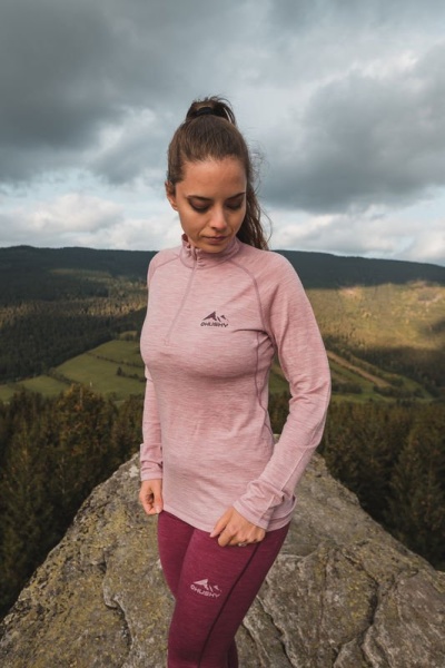 Merino termoprádlo tričko | Merow zips L